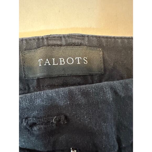 Talbots Pants Women’s Size 6P Black Flat Front High Waist Straight Pant Casual - Picture 7 of 8